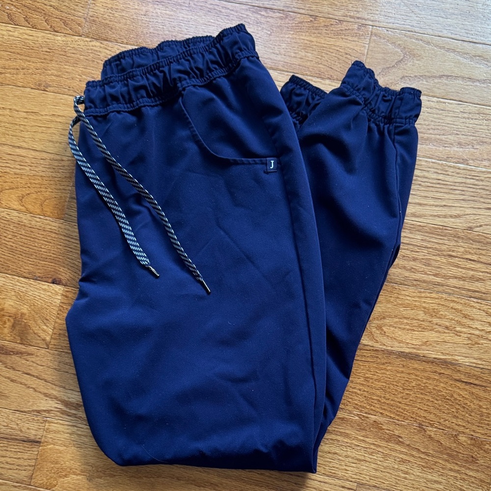 Jaanuu Navy Blue Jogger Scrub Pants